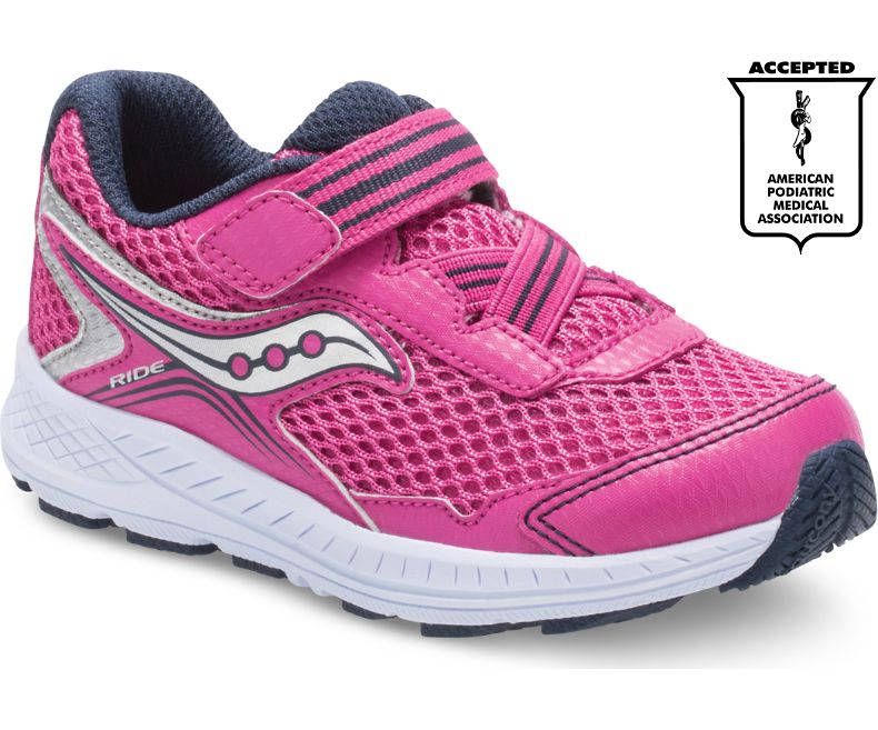 Ride 10 Jr - Pink/Silver by Saucony - Ponseti's Shoes