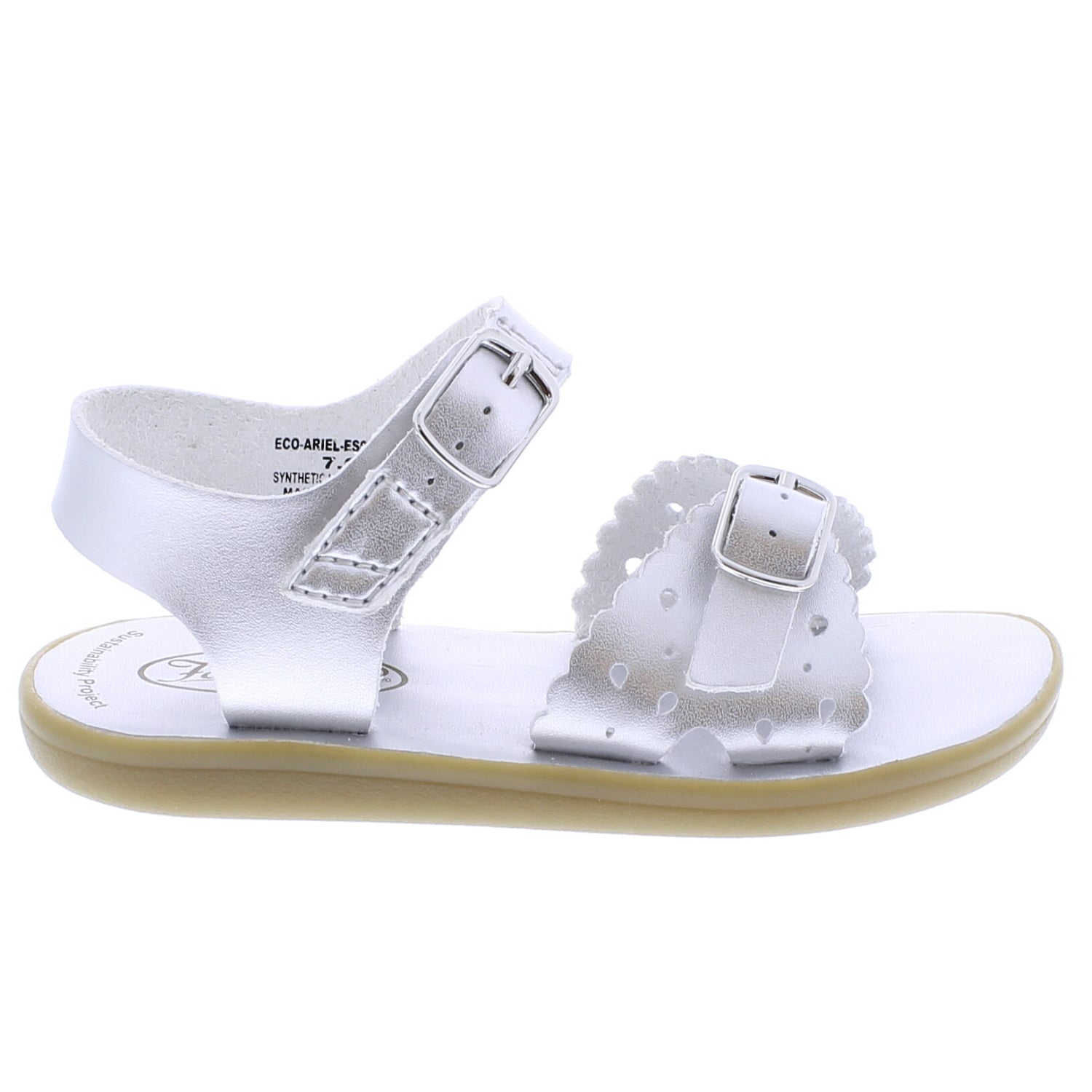 Eco-Ariel Velcro Silver Sandal – Stylish, Durable & Comfortable Summer Shoe for Kids