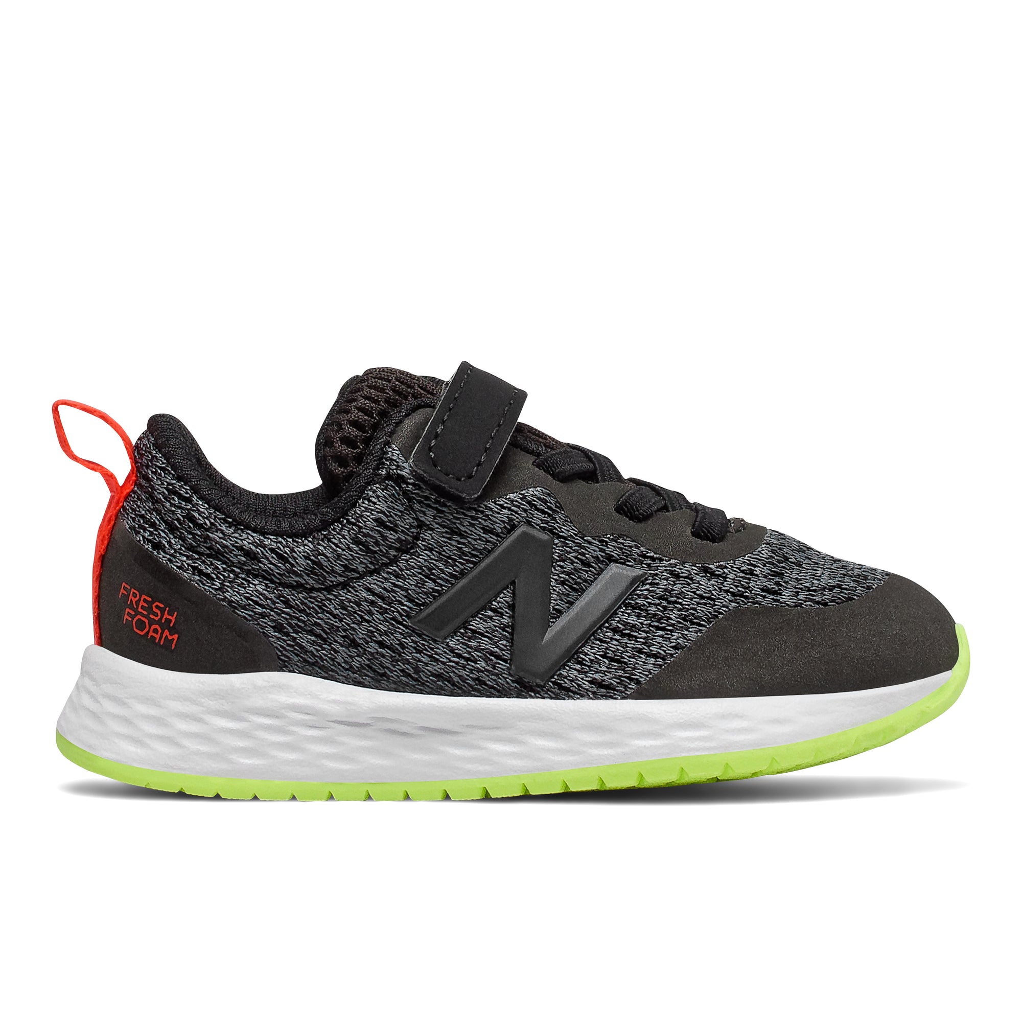 Fresh Foam Arishi - Black with Lemon Slush & Neo Flame by New Balance - Ponseti's Shoes