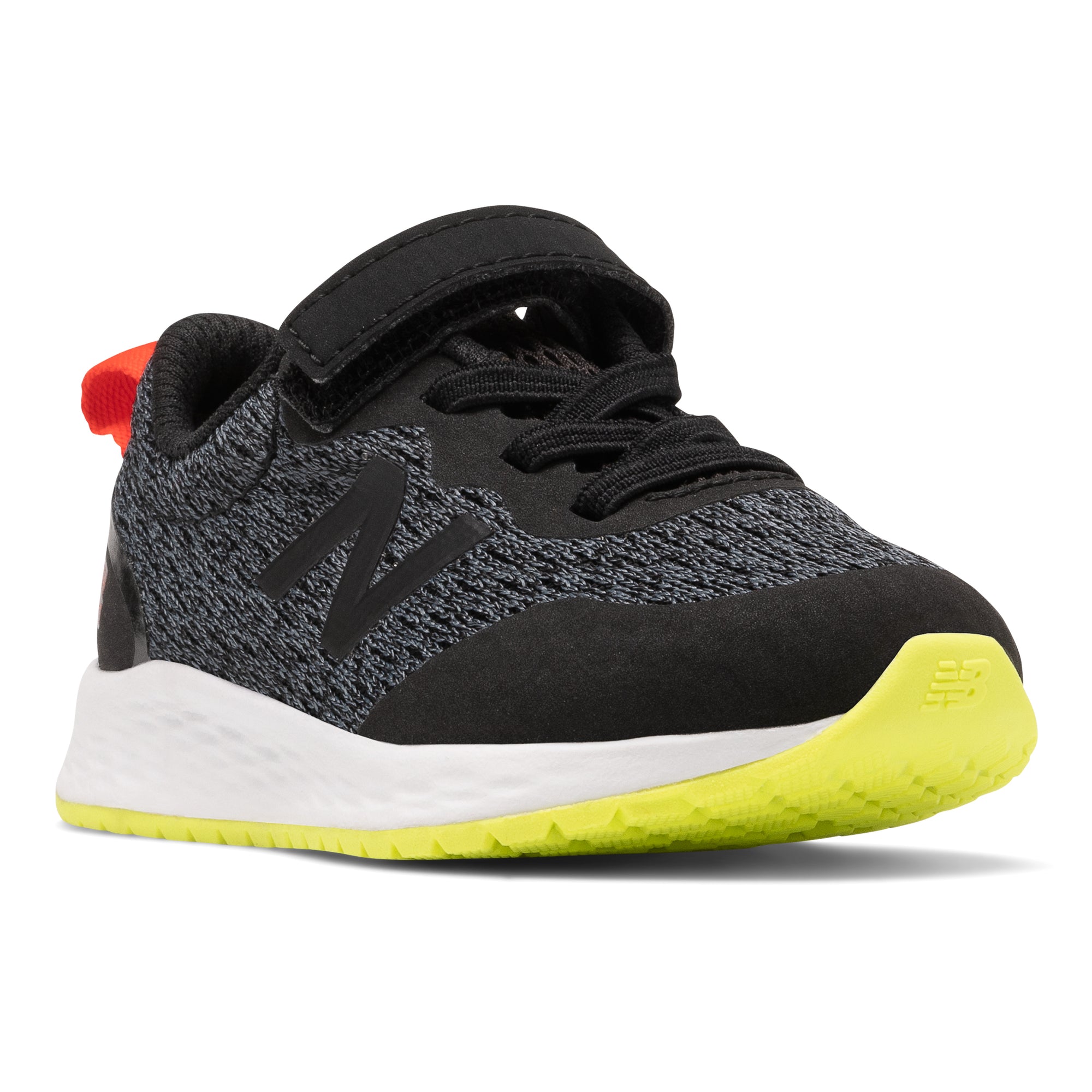 Fresh Foam Arishi - Black with Lemon Slush & Neo Flame by New Balance - Ponseti's Shoes