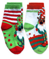 Holiday Gnome | Fuzzy Non-Skid Slipper Socks - 2 Pair Pack