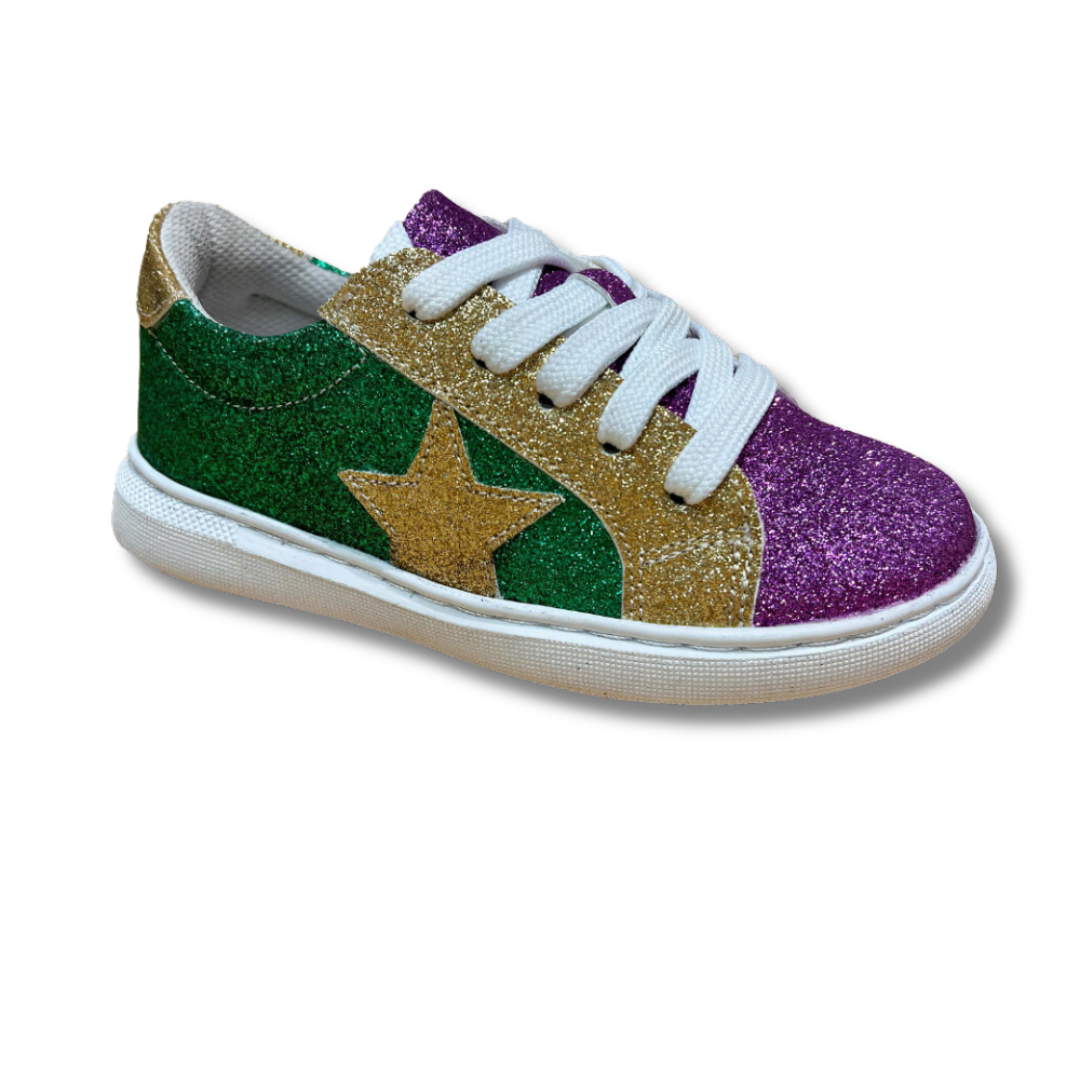 Mardi Gras Sneaker | Green / Purple