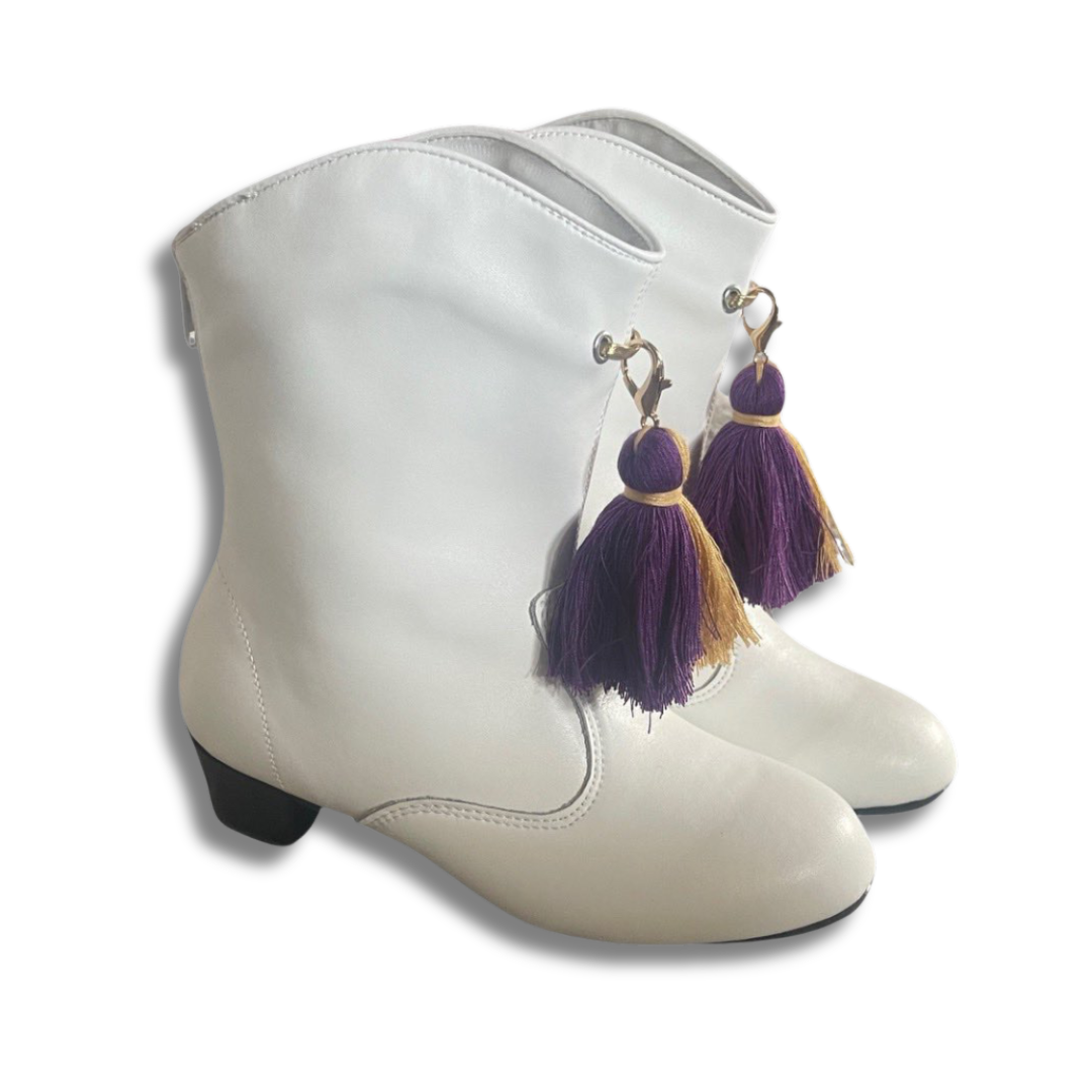 Majorette Boots w. Mardi Gras Tassel