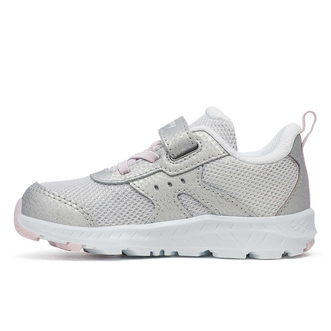 Saucony Ride JR – Silver/Pink (Little Kid)