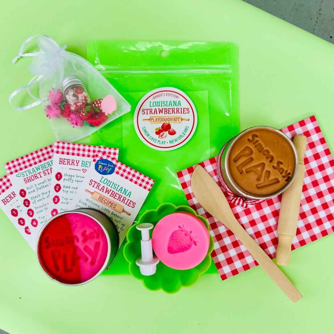 Simon Says Play – Baker’s Edition: Louisiana Strawberries Playdough Kit