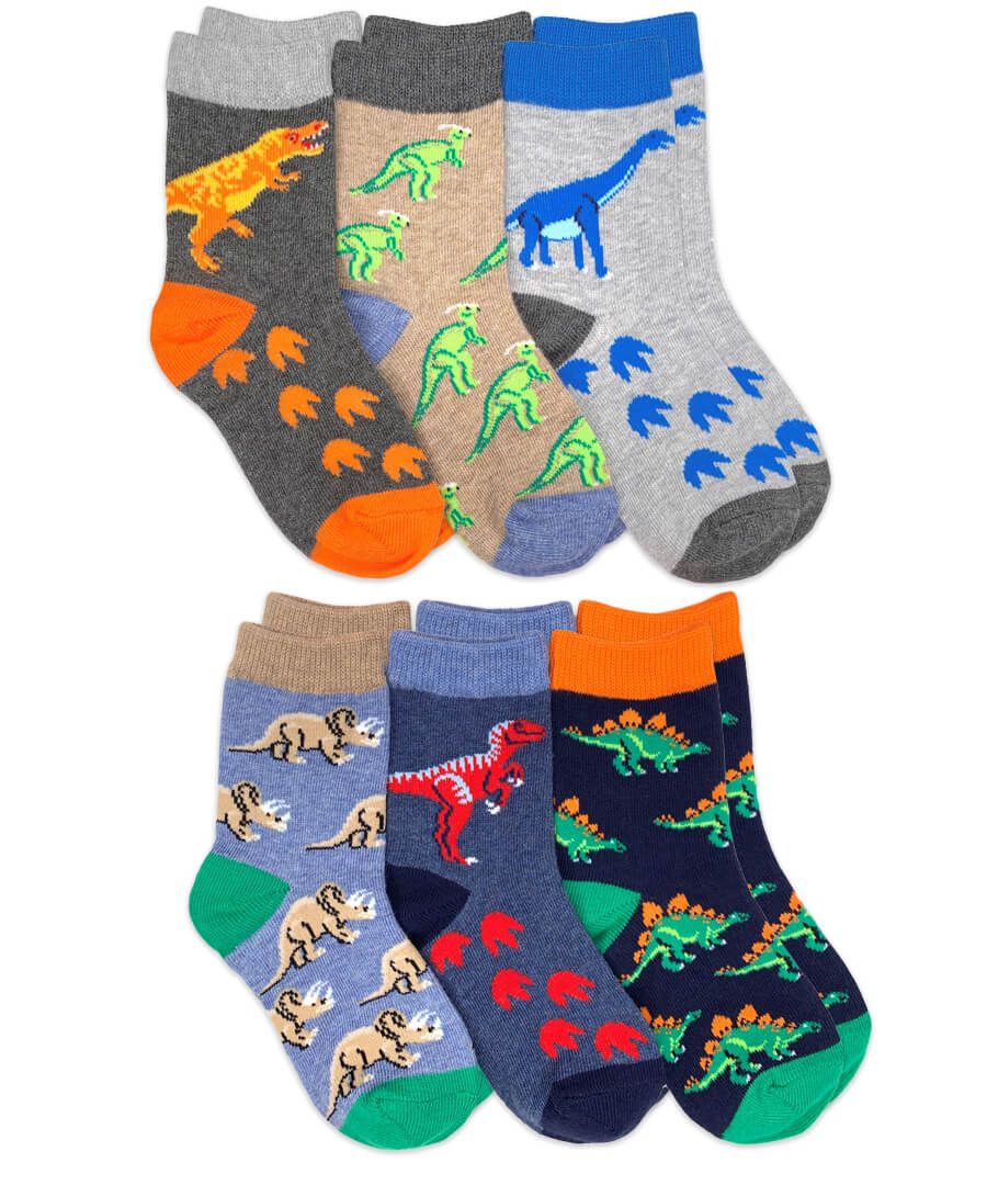 Dino Pattern Crew Socks