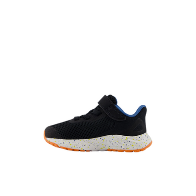 Fresh Foam Arishi v4 – Black with Orange and Blue (Toddler)