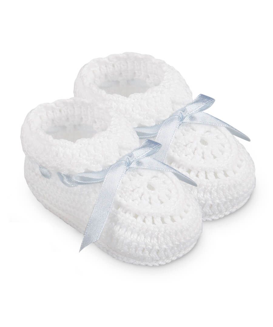 Jefferies Hand Crochet Ribbon Booties