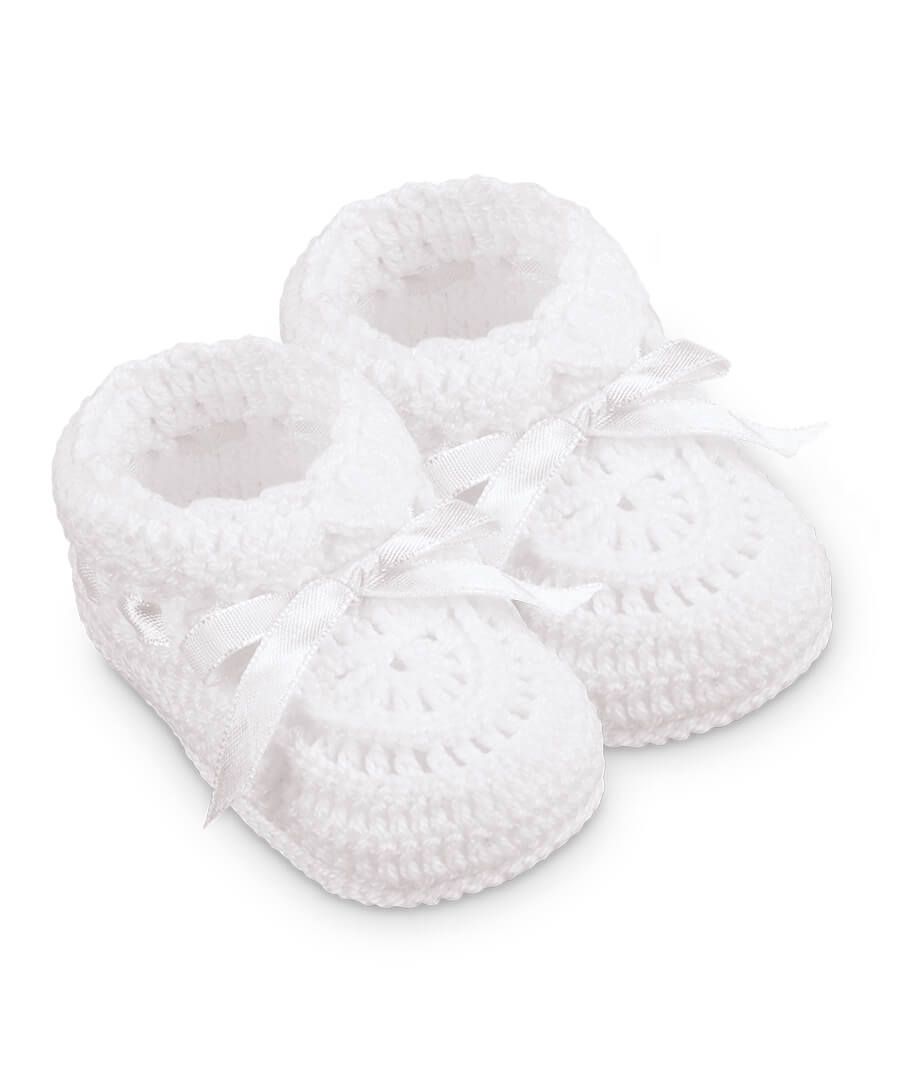 Jefferies Hand Crochet Ribbon Booties