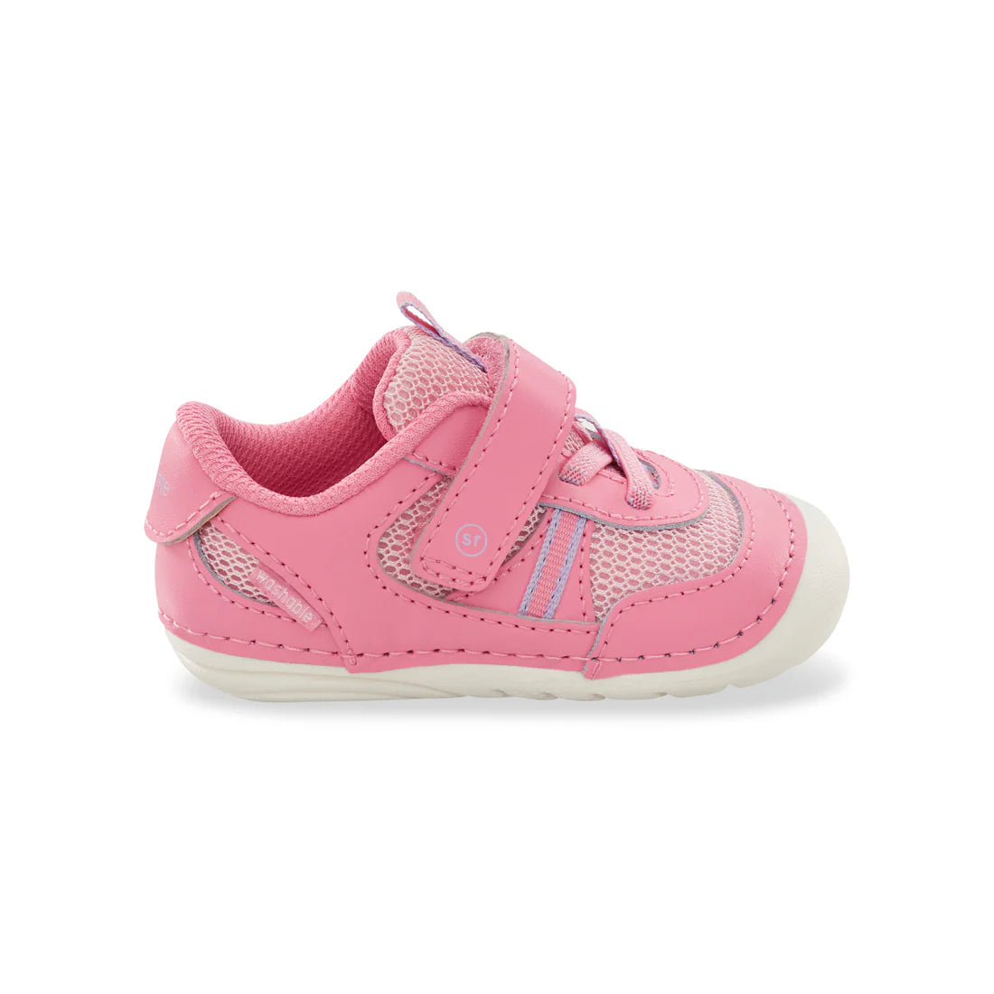 Stride Rite Apollo Pink Sneakers for Kids - Detail of Mesh Upper
