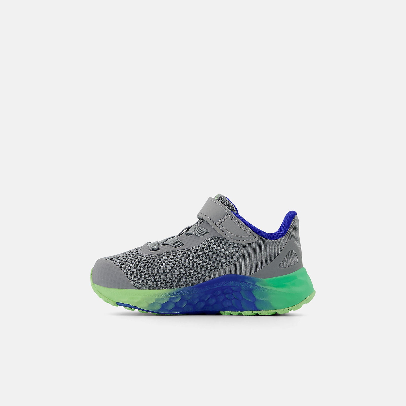 New Balance Fresh Foam Arishi v4 Kids Running Shoes – Grey/Blue (Bungee Lace)