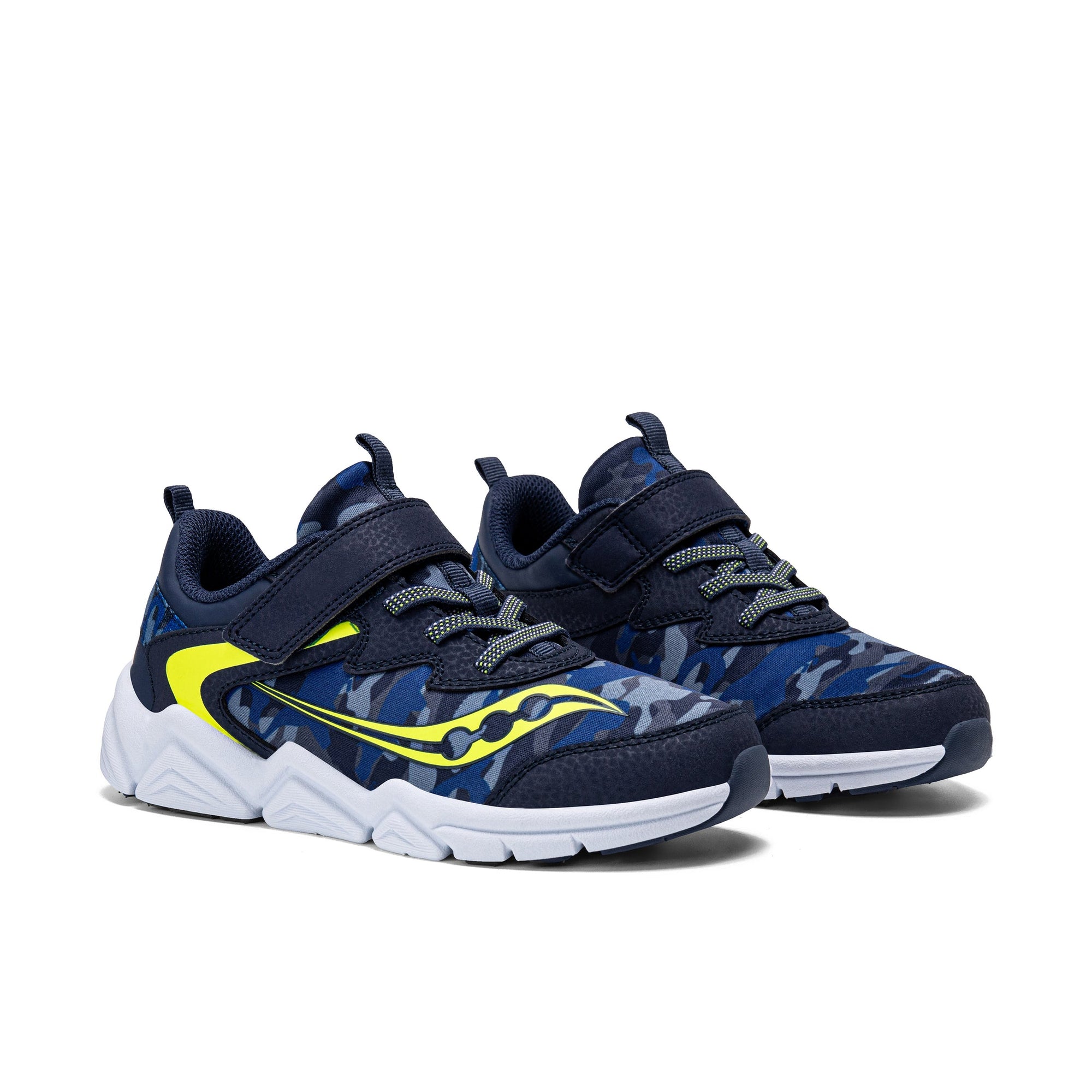 Saucony Flash LE – Navy/Lime - Ponseti's Shoes