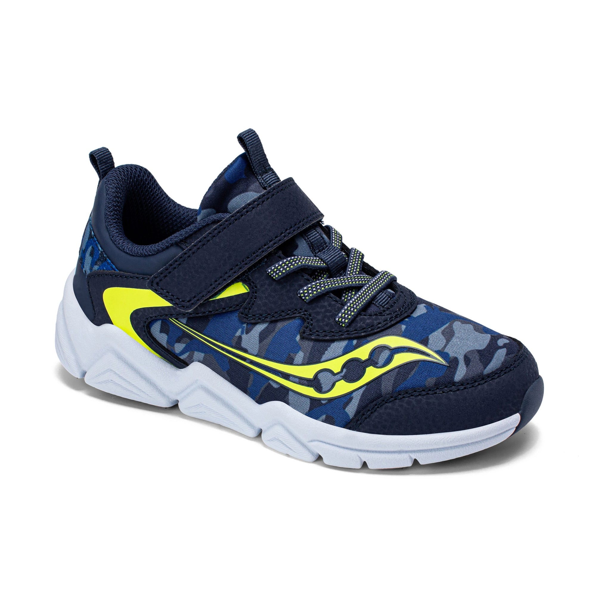 Saucony Flash LE – Navy/Lime - Ponseti's Shoes