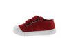 Victoria - Kids Canvas Velcro Sneaker in Carmin Red