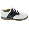 Cheer - White & Navy Saddle by Footmates - Ponseti's Shoes